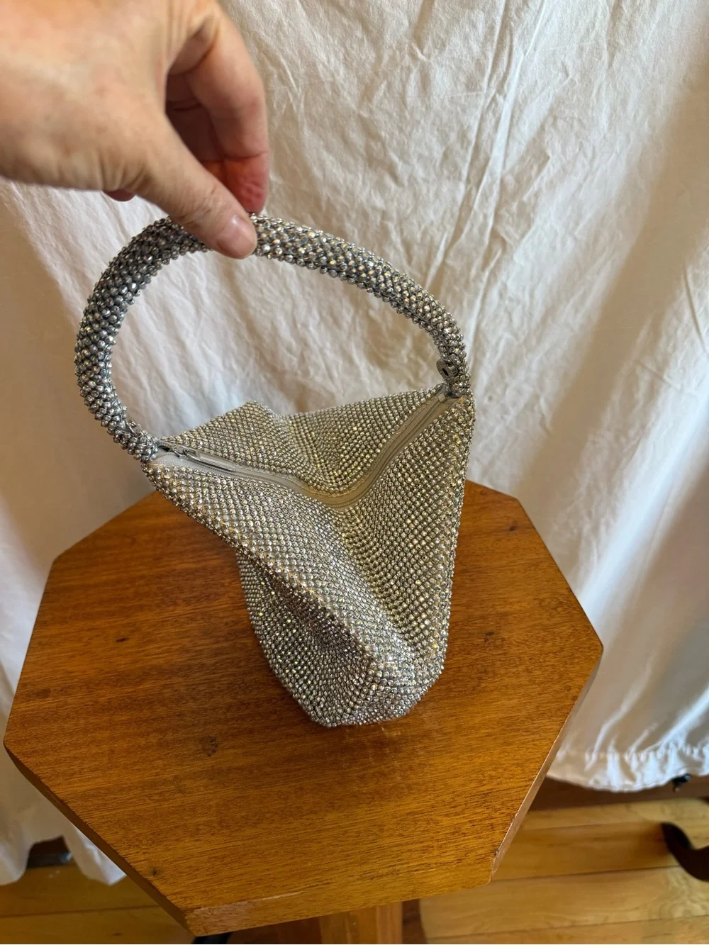 Jessica McClintock glittering crystal